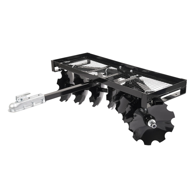 4FT Tow-Behind Notched Disc Harrow for ATV UTV Trailer Tilling w/ 2" Towball