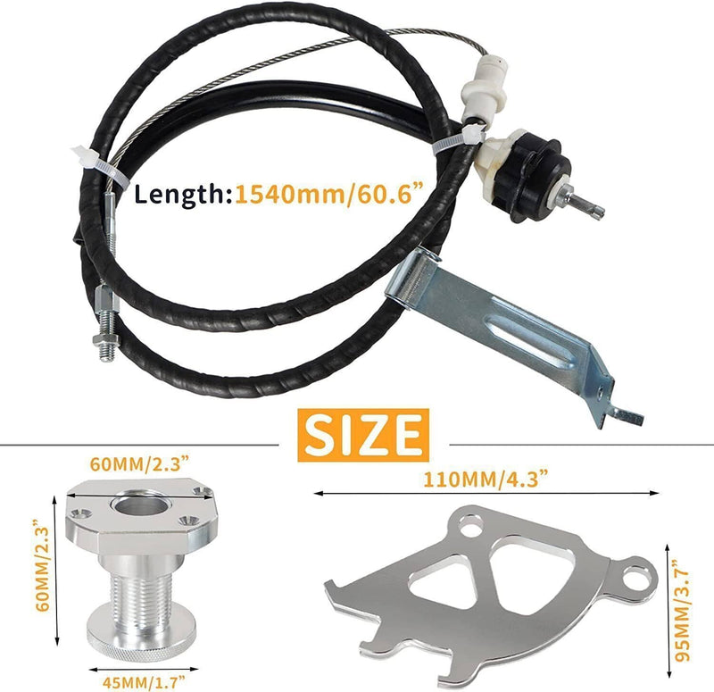Clutch Cable Quadrant Firewall Adjuster Kit for Ford Mustang 1979-1995 Adjustabl