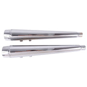 DURAFORCE 4" Slip On Mufflers Exhaust Pipes for Harley Touring Bagger 1995-2016 Chrome
