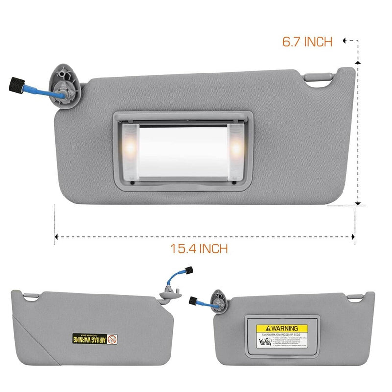 2x Sun Visor w/LED Light Mirror Set for 2008-2017 Honda Accord 83280-TA5-A51ZA