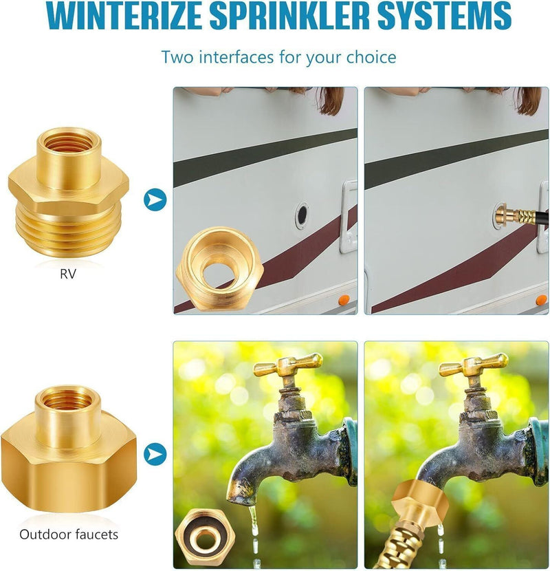 Camper Winterizing Kit Blowout Valve Adapter Hose for RV Trailer