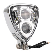 DURAFORCE Triangle Motorcycle Headlight Headlamp for Harley Chopper Cafe Racer