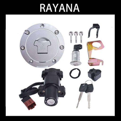 DURAFORCE Ignition Switch Fuel Gas Cap Seat Lock Key for Honda 2007-14 CBR1000RR CBR600RR