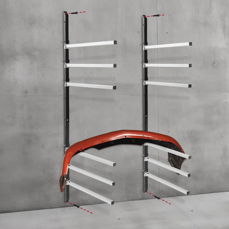 DURAFORCE Wall Mounting Bumper Paint Rack Auto Body With 6 Removable Arms
