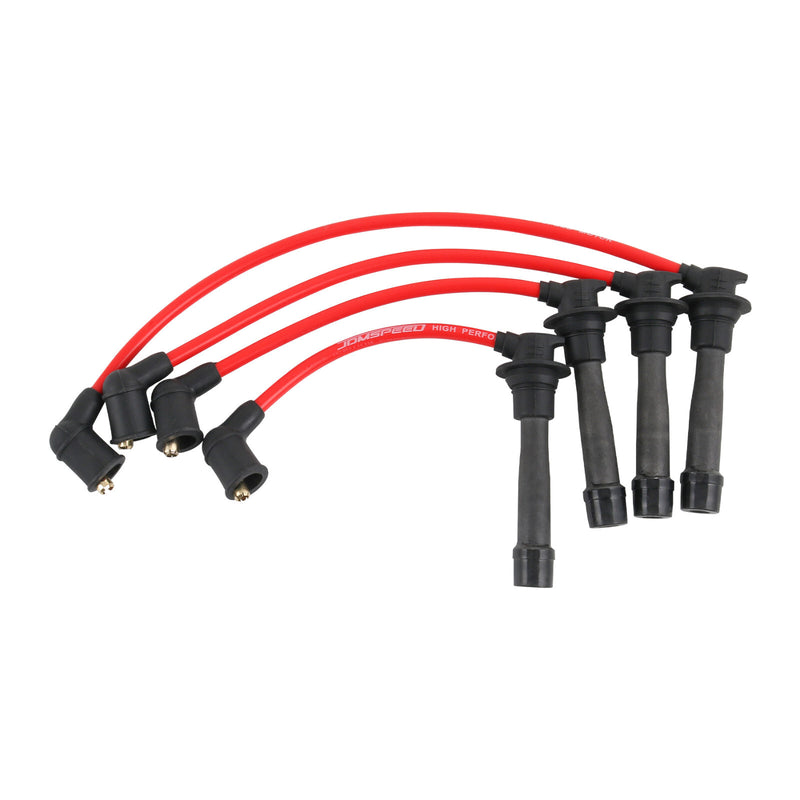 JDMSPEED Red Ignition Spark Plug Wires Set for Mazda Miata 1.6L 1.8L