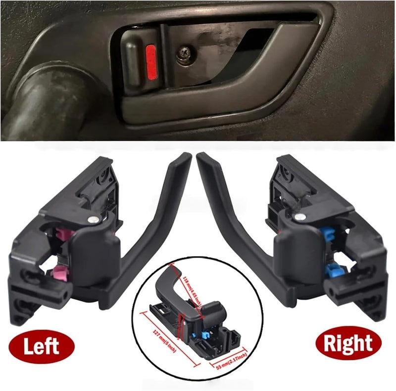 Pair Inside Door Handle Driver Passenger Side for Hyundai Tiburon 2003-2008 PU