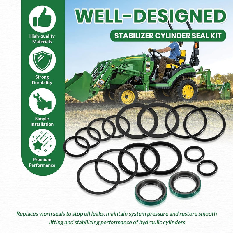 AM36221 Stabilizer Cylinder Seal Kit 2 Pack for John Deere Rod 1.125 Bore 2