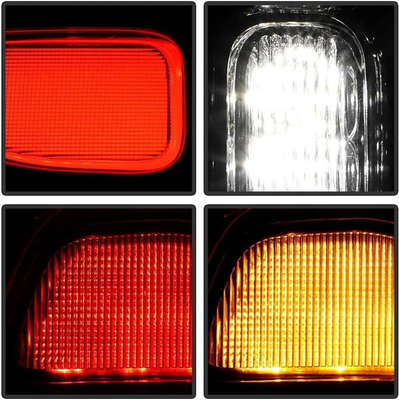 2x Black Bezel LED Tail Lights w/Blind Spot for Dodge RAM 2500 3500 2019-2024