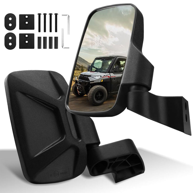 For Polaris Ranger 1000 Crew XP SP 570 UTV Side View Mirrors Door Mounted Pair