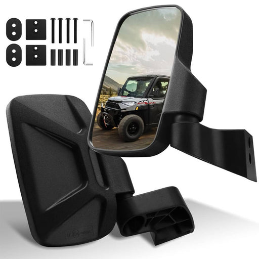 DURAFORCE For Polaris Ranger 1000 Crew XP SP 570 UTV Side View Mirrors Door Mounted Pair