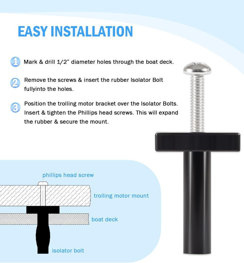 MGA015PB6 Isolator Kit for MinnKota and for Motorguide Bow-Mount Trolling Motor
