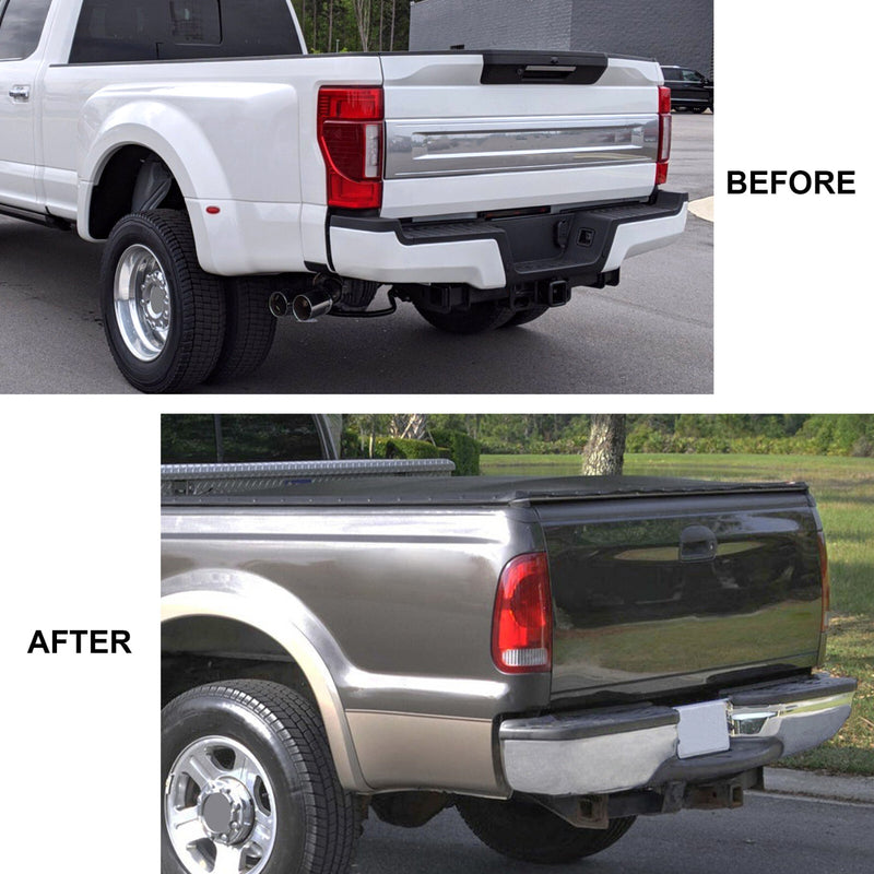 Chrome Rear Step Bumper for 1999-2007 Ford F250 F350 Super Duty No Sensor Hole