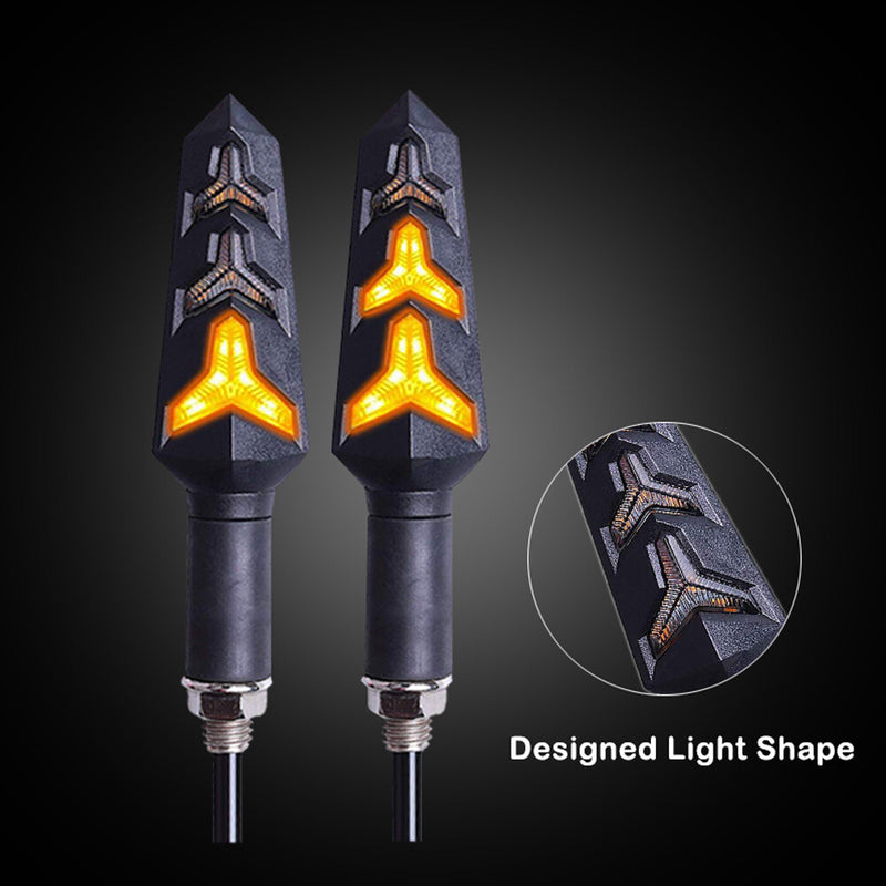 4pcs Universal LED Amber Turn Signal Blinker Light Indicators for Motorcycle Bik