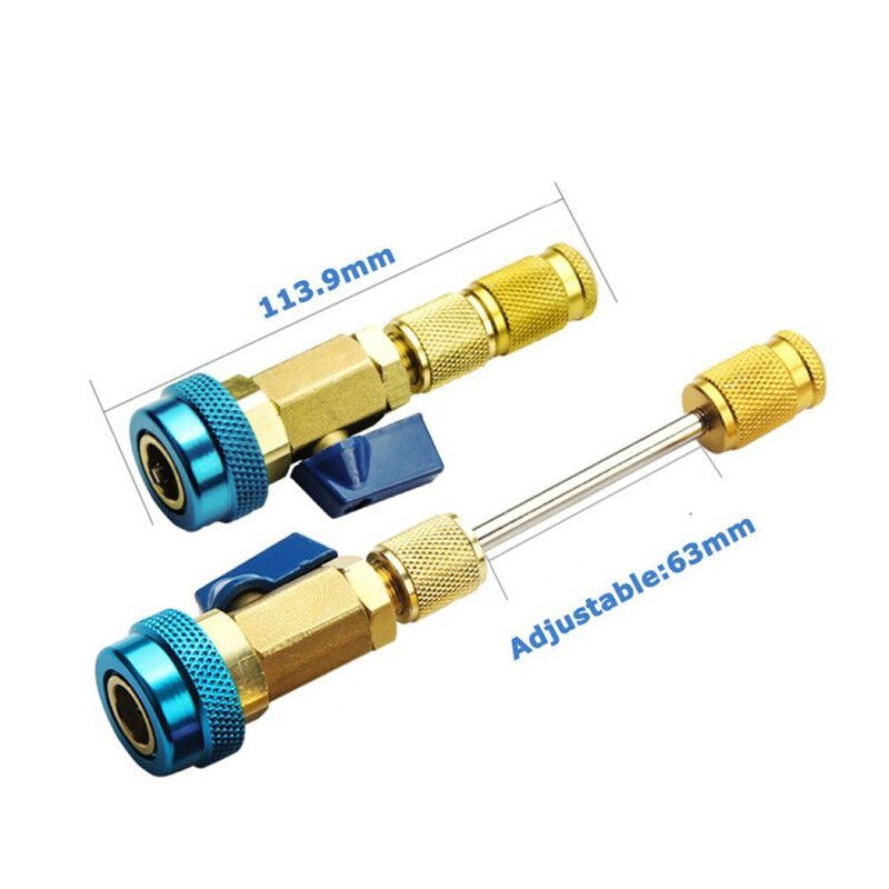 HVAC AC R134A R12 Valve Core High Low Pressure Quick Remover Install Tool Set
