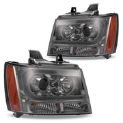 DURAFORCE Headlights for Avalanche Suburban Tahoe 2007-2014 LED Bar LH RH Projector