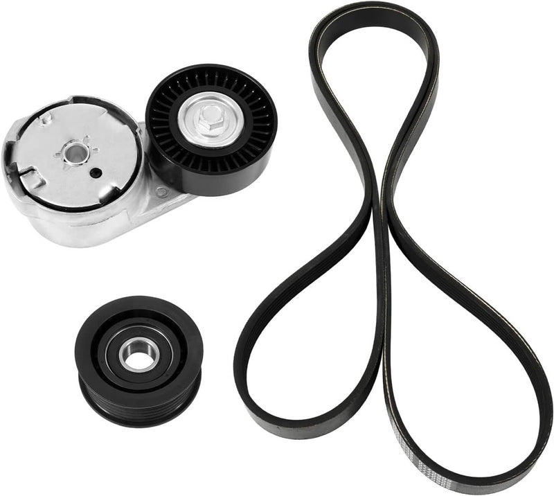 Engine Drive Belt Tensioner Idler Pulley Serpentine Belt Kit for Mercedes-Benz