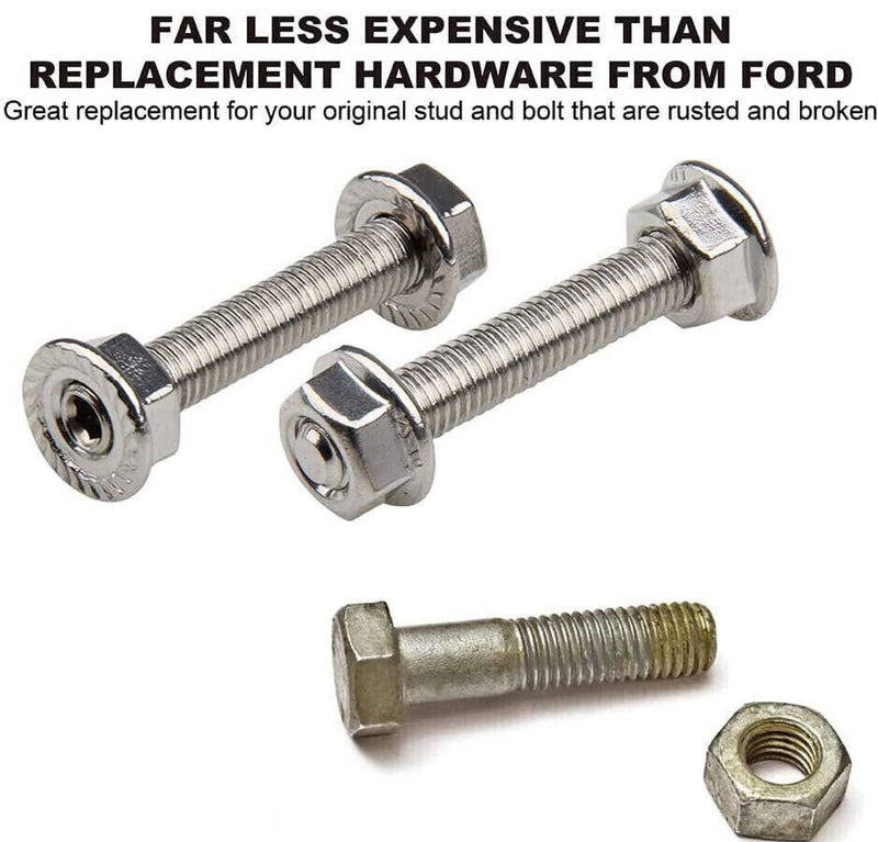 16pcs Stainless Steel Exhaust Manifold Stud Nuts Set for Ford 4.6L 5.4L V8