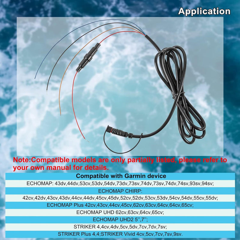 010-12199-04 Power Data Cable 4-Pin for Garmin Striker Vivid 4cv 5cv 7cv 7sv 9sv