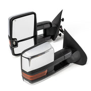DURAFORCE Manual Heated Tow Mirrors for GMC Sierra Chevy Silverado 1500 2500 3500 2015-18