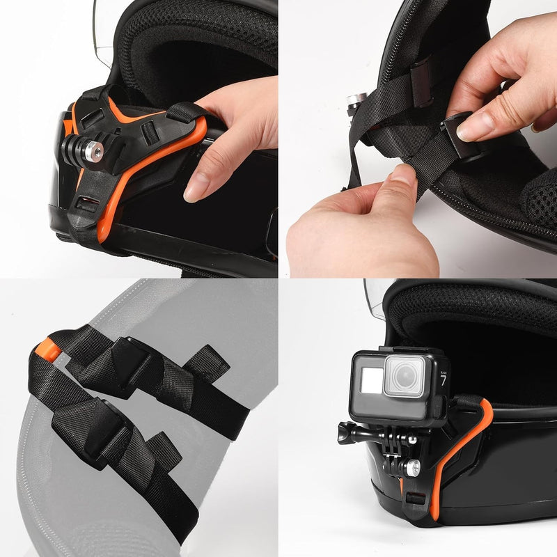 Motorcycle Helmet Front Chin Mount Holder Bracket for GoPro Hero 7 6 5 Camera