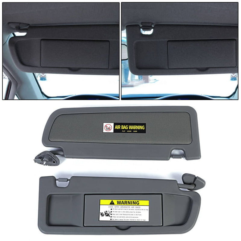 Sun Visor Dark Gray Left Right Set for 2006-2011 Honda Civic Pair