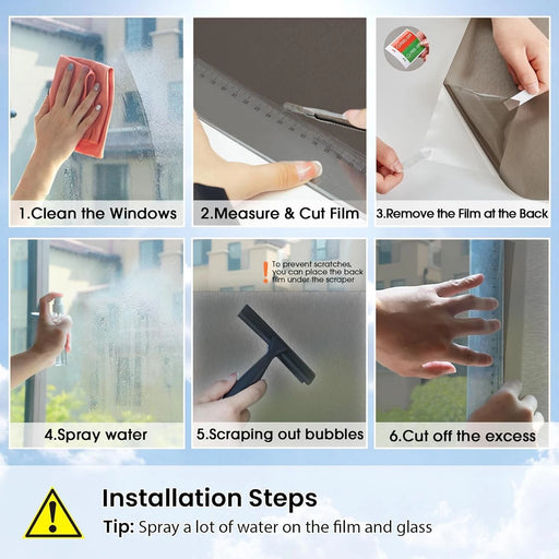 DURAFORCE Static Cling Film 78.74x17.73 for Bathroom Office Living Room No Glue Needed