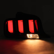 DURAFORCE LED Tube Signal Brake Lamps Smoked Tail Lights for Ford Mustang 2005-2009 Pair