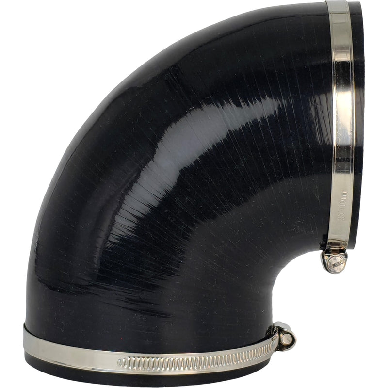 90 Degree 4" 102mm Elbow Turbo Intercooler Intake Silicone Coupler Hose Black