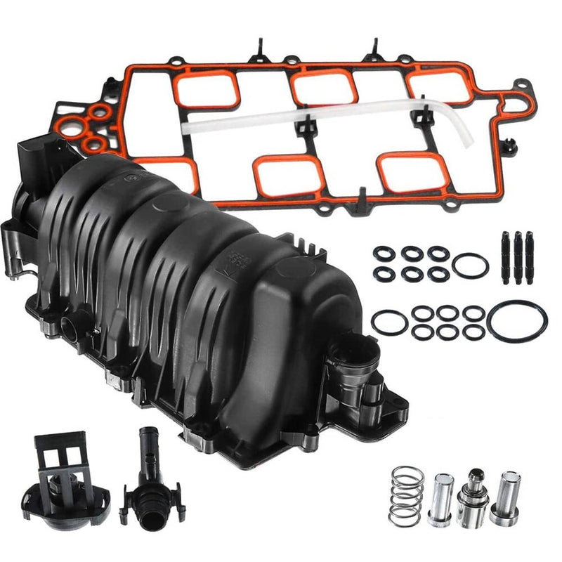 Black Upper Intake Manifold + Gasket for Chevy Buick Olds 3800 3.8L V6 95-05