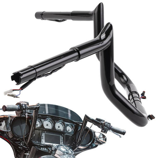 DURAFORCE Pre-Wired 10" Ape Meathook Handlebar for Harley Ultra Limited Street Glide 2014+