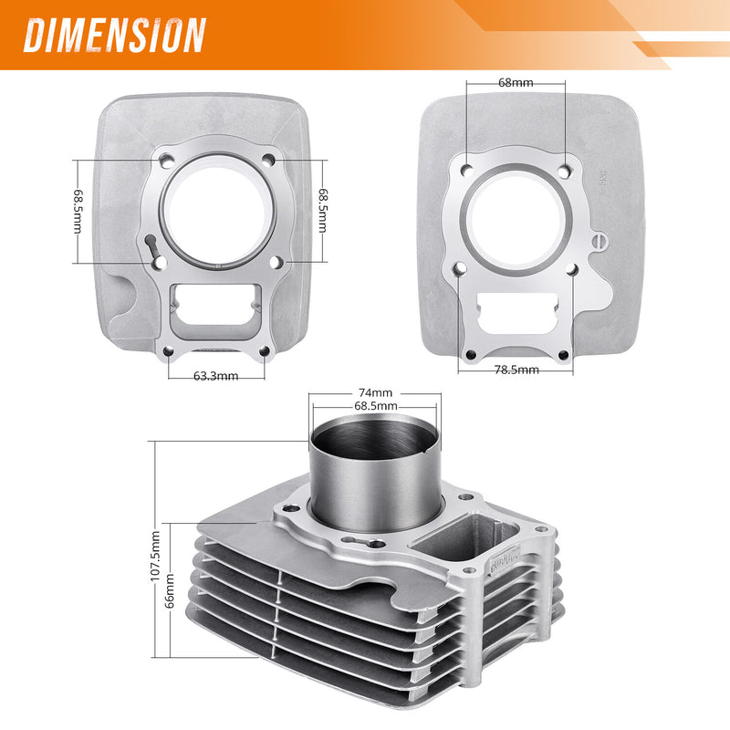 Engine Cylinder Piston Gasket Top End Kit for Honda Recon 250 1997-2024 ATV