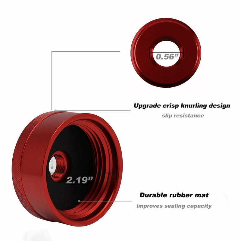 Extended Run Fuel Gas Cap Red for Honda Generator EU2000i EU2200i 1/4 NPT Line