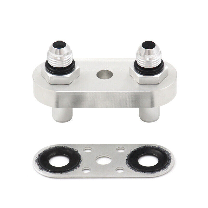 Transmission Cooler Line Adapter Plate with 6AN Fittings Seal 6L80E 6L90E 8L90E