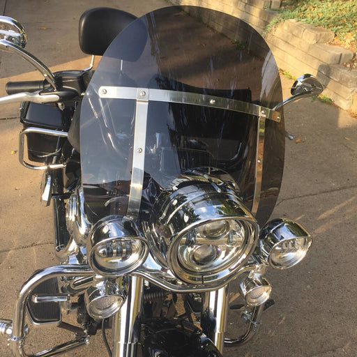 DURAFORCE 28'' Detachable Windshield for Harley Touring Road King FLHR w/Bracket 1994-Up