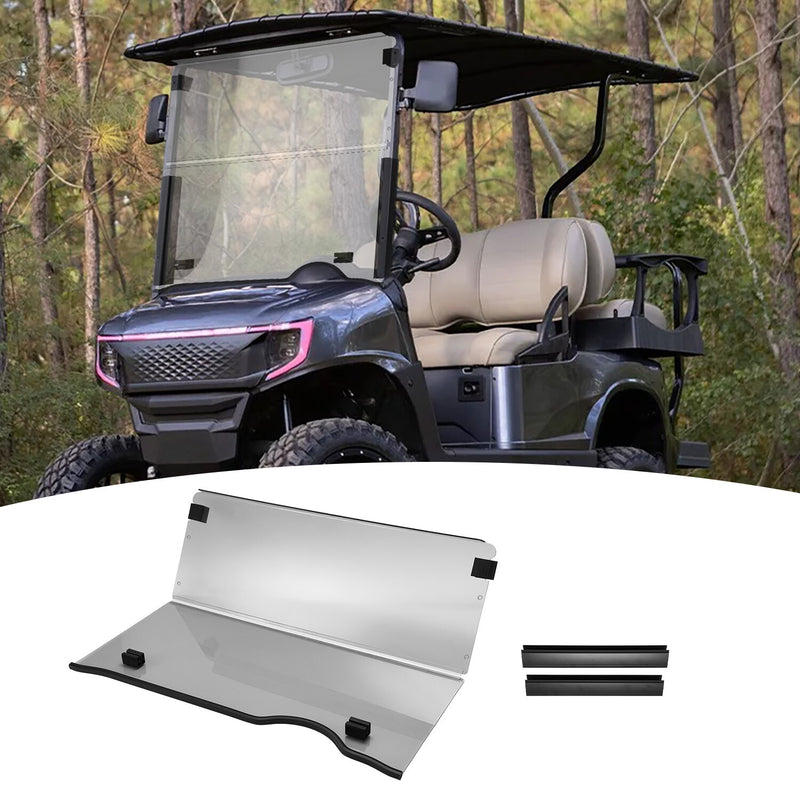 Front Tinted Full Windshield Windscreen for EZGO RXV 2008-UP Folding Style
