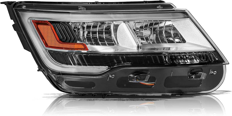 Right Side Headlights Assembly LED DRL for Ford Explorer 2016-2019 Chrome