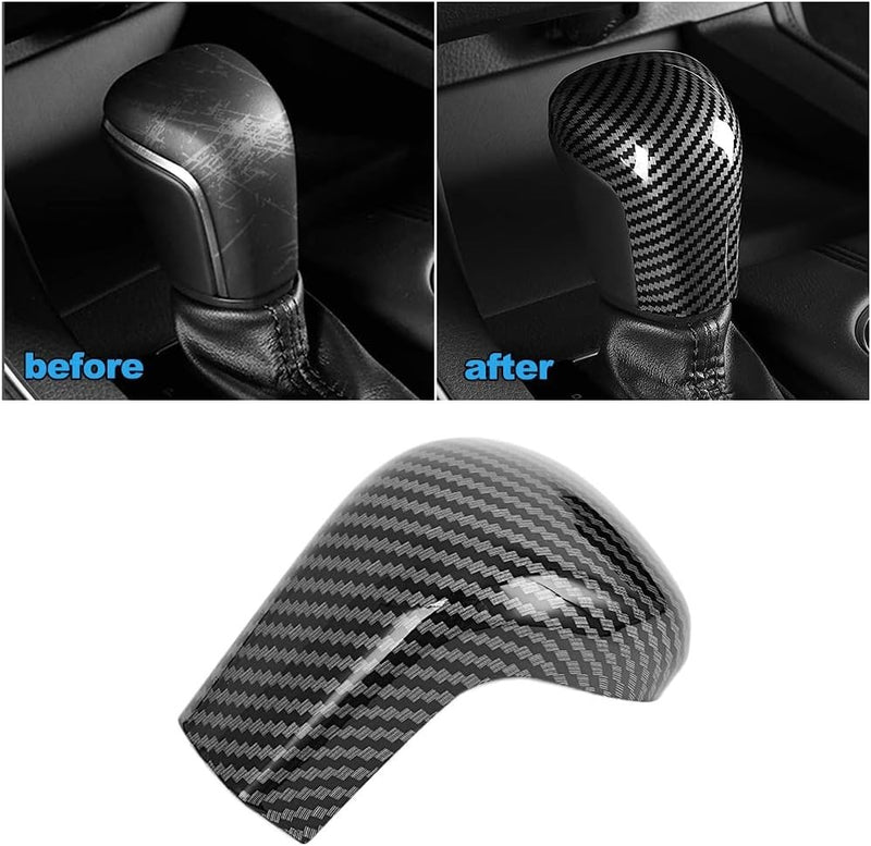 Carbon Fiber Gear Shift Knob Cover Trim Cap Protector for Toyota Camry 2018-2022