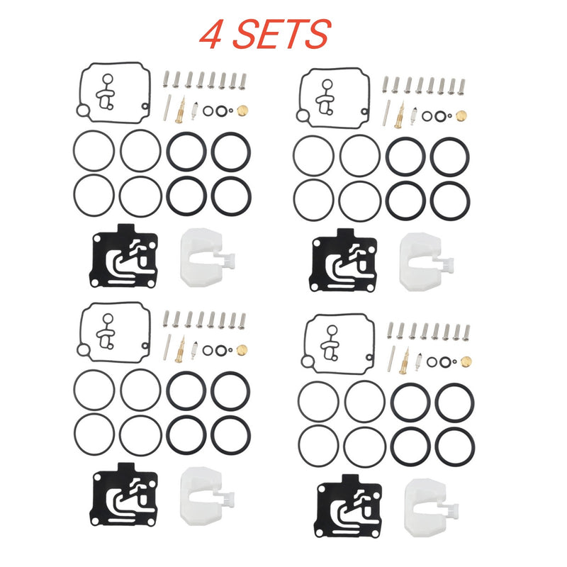 Carburetor Carb Rebuild Repair Kit for Yamaha F50 T50 4 Stroke 2001-2004 4 Set