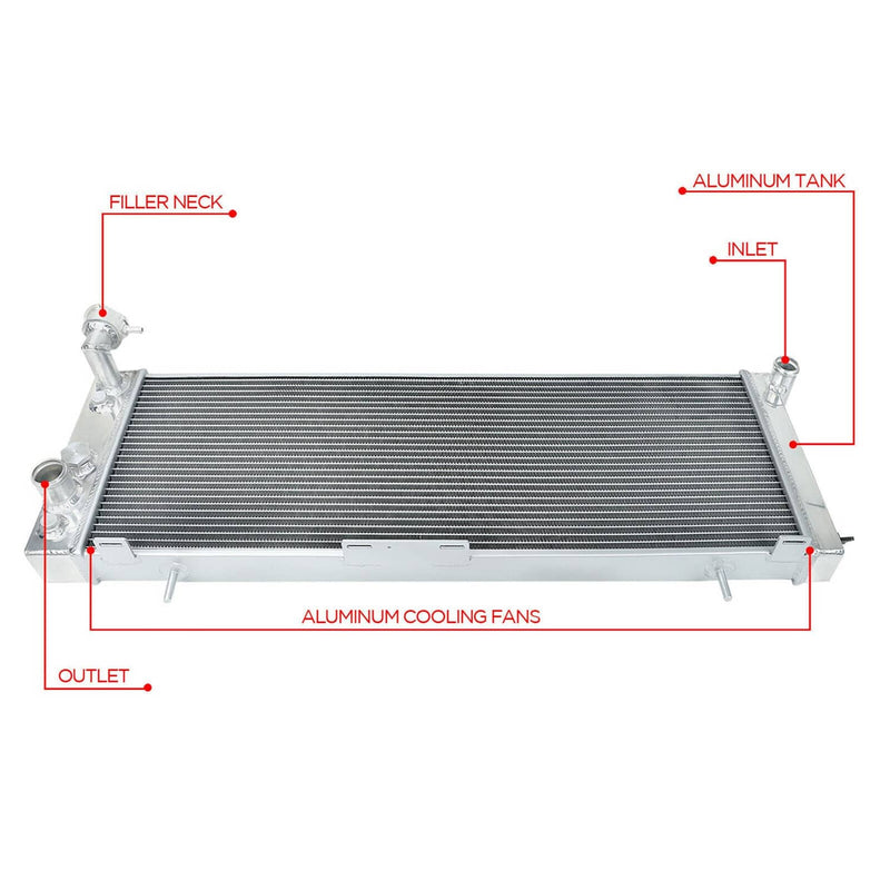 3 Row Core Aluminum Radiator for Jeep Cherokee XJ Comanche 91-01 2.5L 4.0L