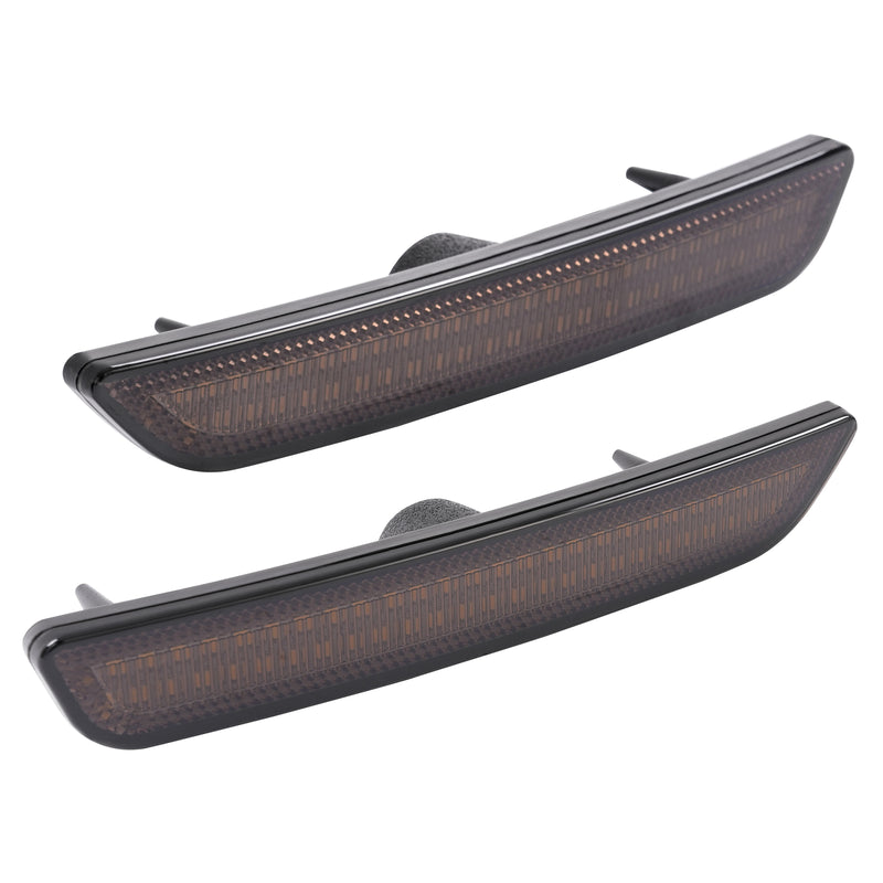 LED Bumper Side Marker Light Smoke Lens Amber for Ford Mustang 2010-2014 2X