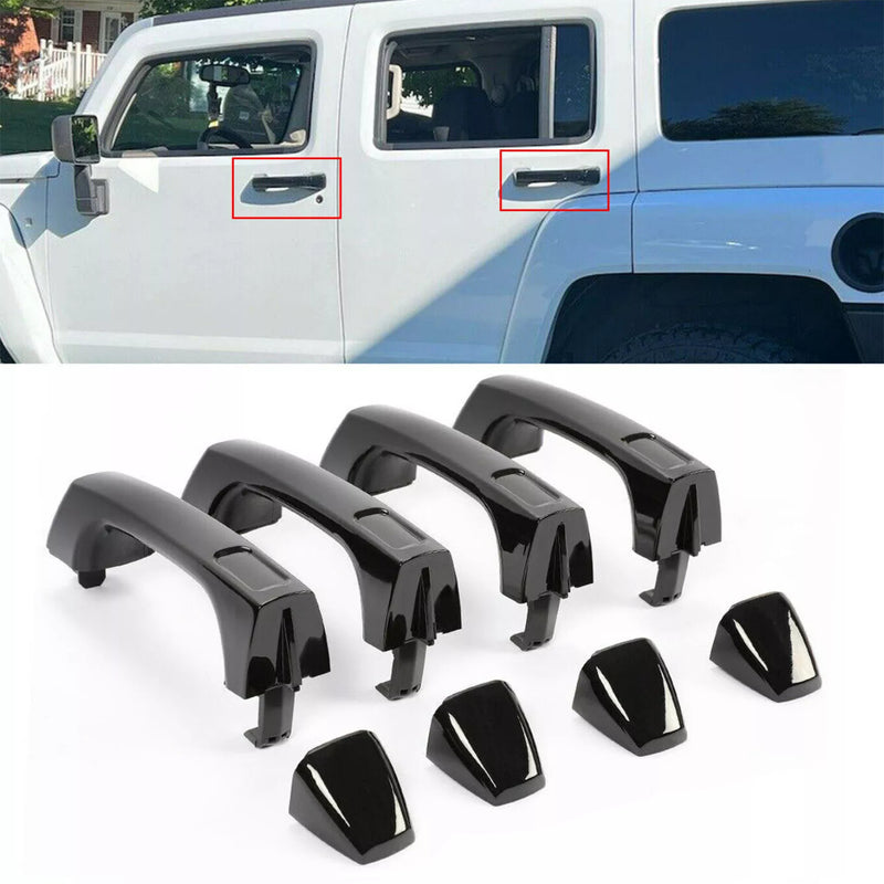 25832250 Gloss Black Exterior Door Handles for Hummer H3 2006-2010 4 Pieces