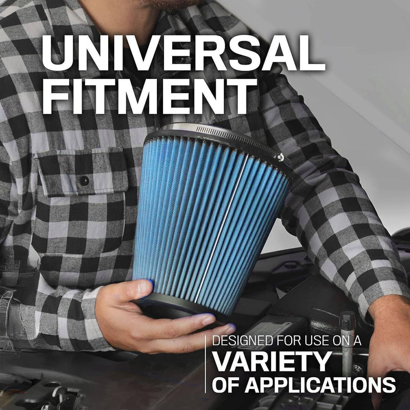 4'' 102mm High Flow Inlet Cone Dry Filter Cold Air Intake Replacement Blue