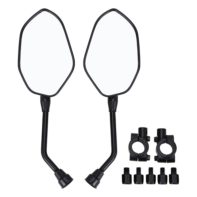 ATV Rear View Side Mirror Set 7/8" Handlebar Mount for Honda Yamaha Universal
