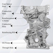 DURAFORCE 213502E740 Timing Cover Engine Oil Pump for Hyundai Elantra Kia Forte 2.0L