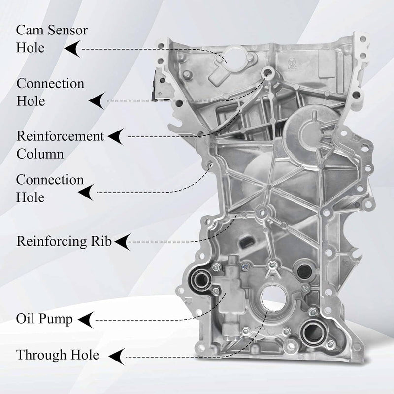 DURAFORCE 213502E740 Timing Cover Engine Oil Pump for Hyundai Elantra Kia Forte 2.0L