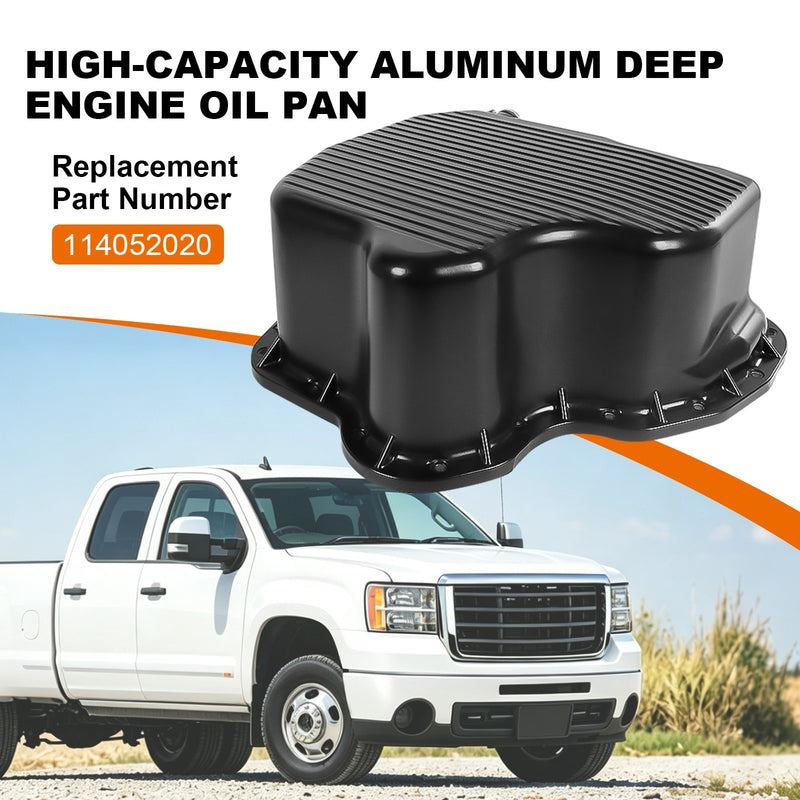 114052020 Oil Pan for Chevy GMC Duramax LB7 LLY LBZ LMM 6.6L 2001-2010 Black