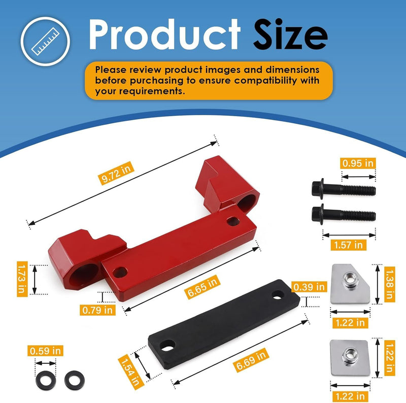 Fit 2015-2023 Dodge Diff Brace Anodized Red SRT Hellcat Scat Redeye Differential