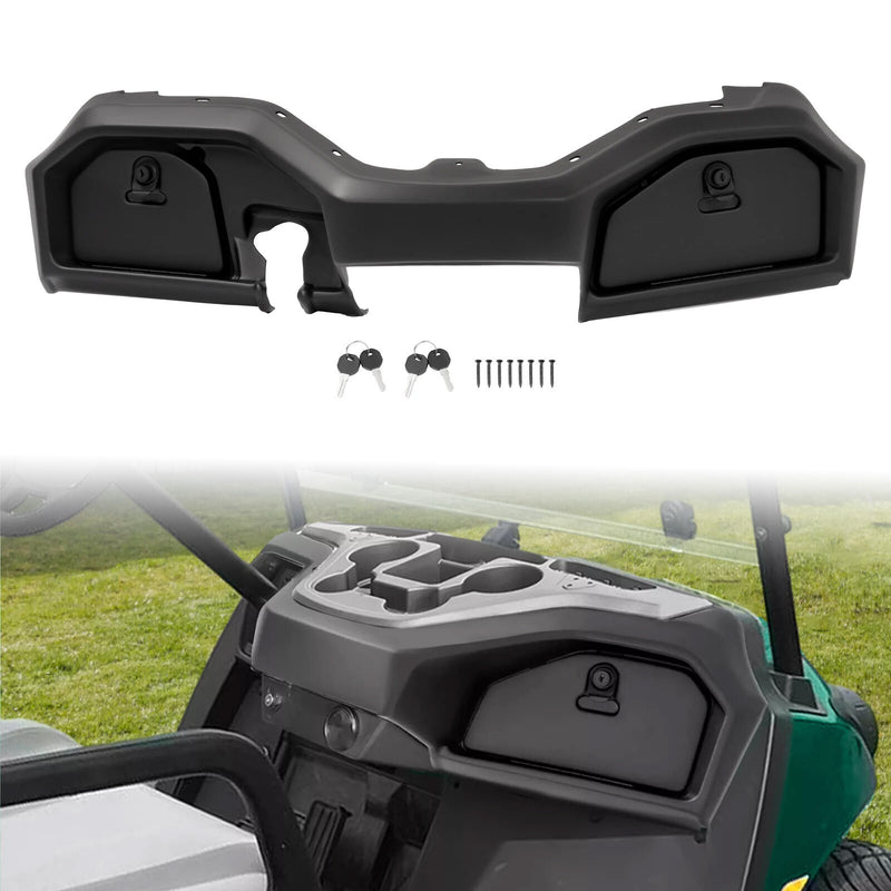Black Golf Cart Dashboard Dash Cover w/ Key for Yamaha Drive2 2017-Up