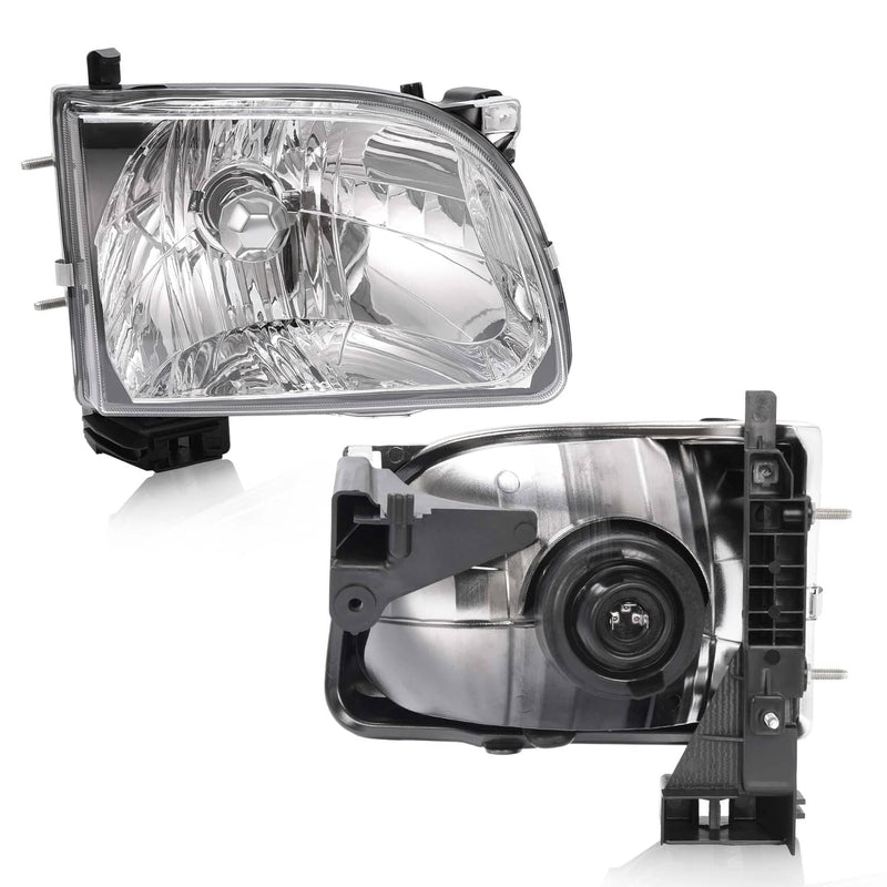 DURAFORCE Headlights Headlamps W/Bulb Driver Passenger for Toyota Tacoma 2001-2004
