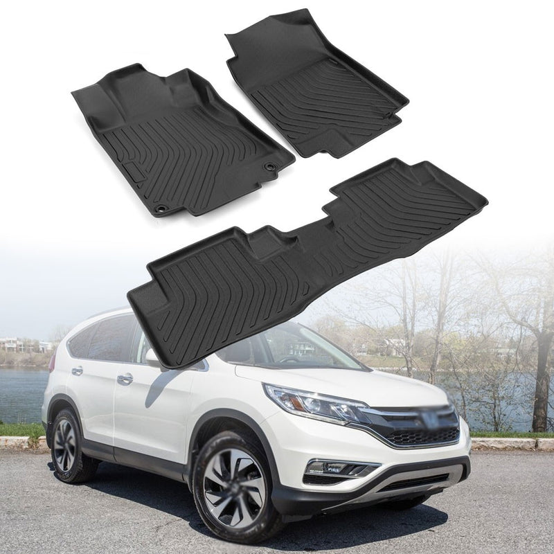 All Weather Floor Mats for Honda CR-V 2012-2016 Heavy Duty 3Pcs Set